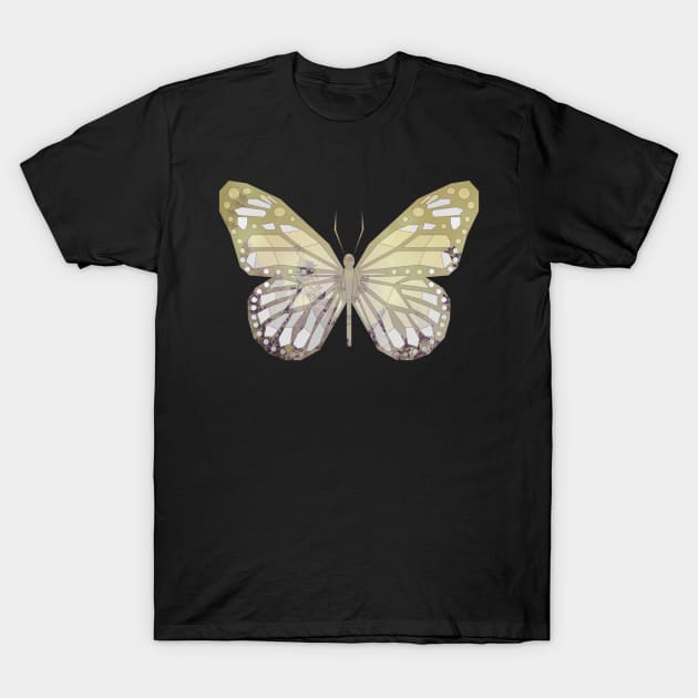 Butterfly Low Poly Double Exposure Art T-Shirt by Jay Diloy